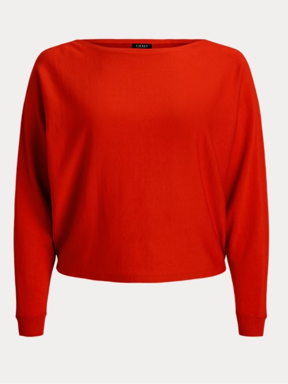 Lauren Ralph Lauren Dolman Sleeve Red Sweater Large